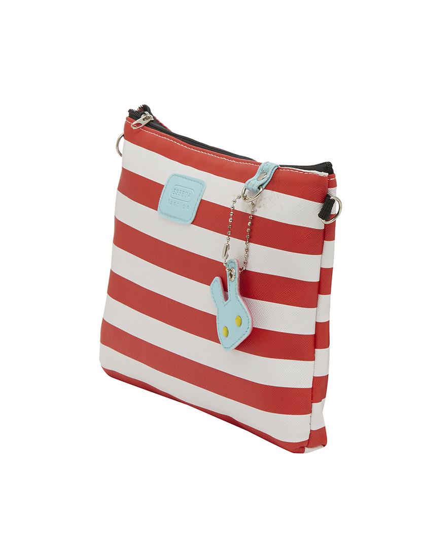red leatherette regular sling bag - 13829755 - Standard Image - 4