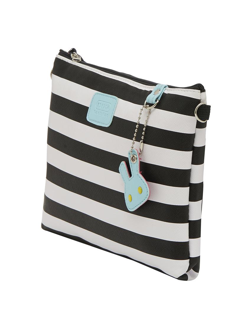 black leatherette regular sling bag - 13829757 - Standard Image - 4