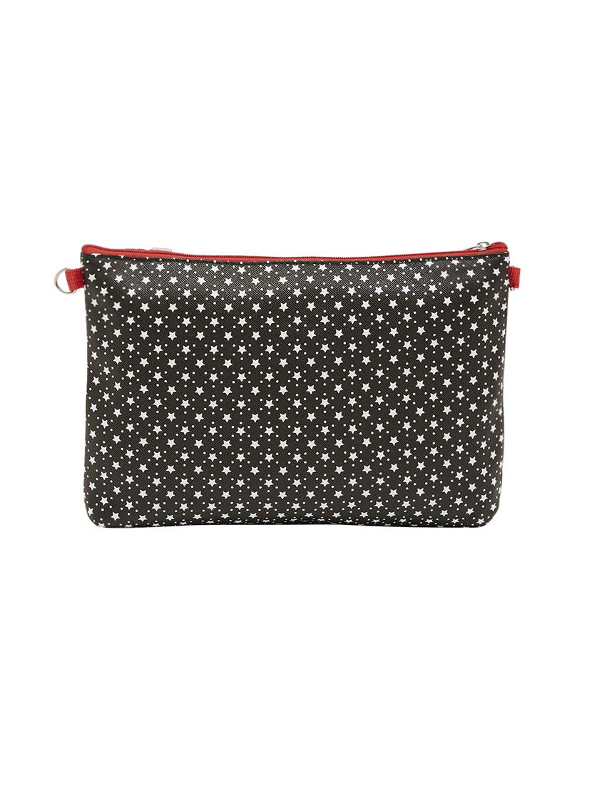black leatherette regular sling bag - 13829764 - Standard Image - 1