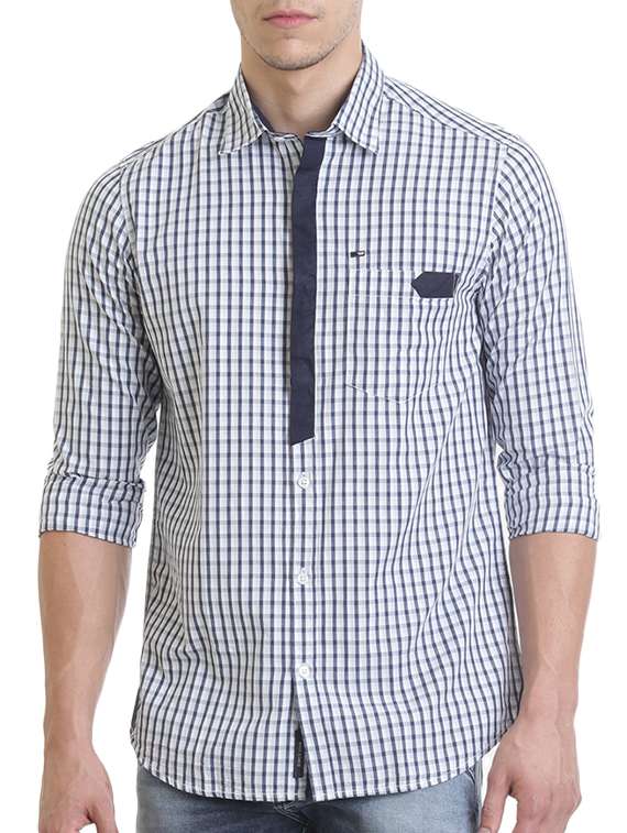 blue cotton casual shirt
