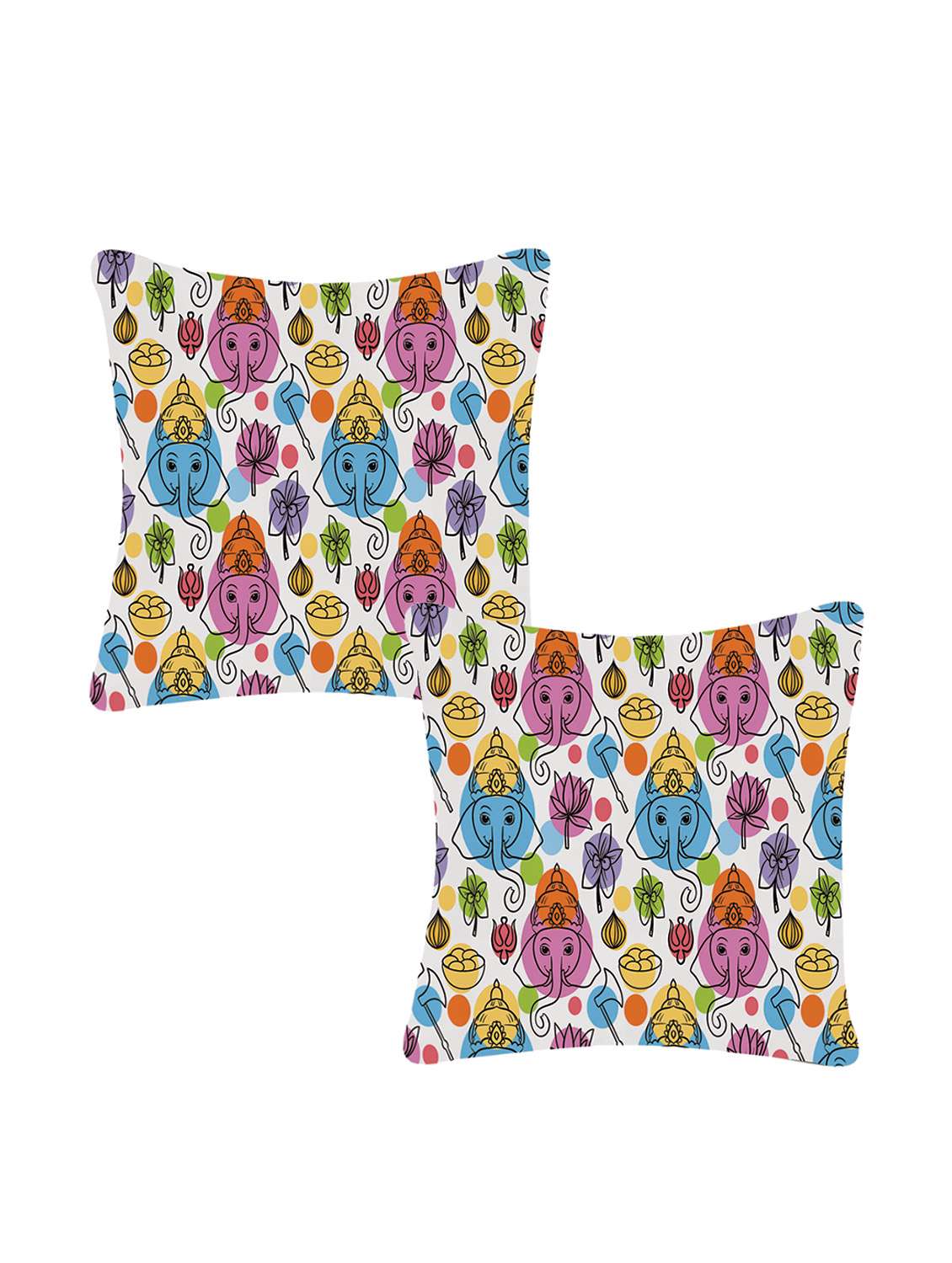 ambbi collection digitally religious printed set of 2 cushion cover