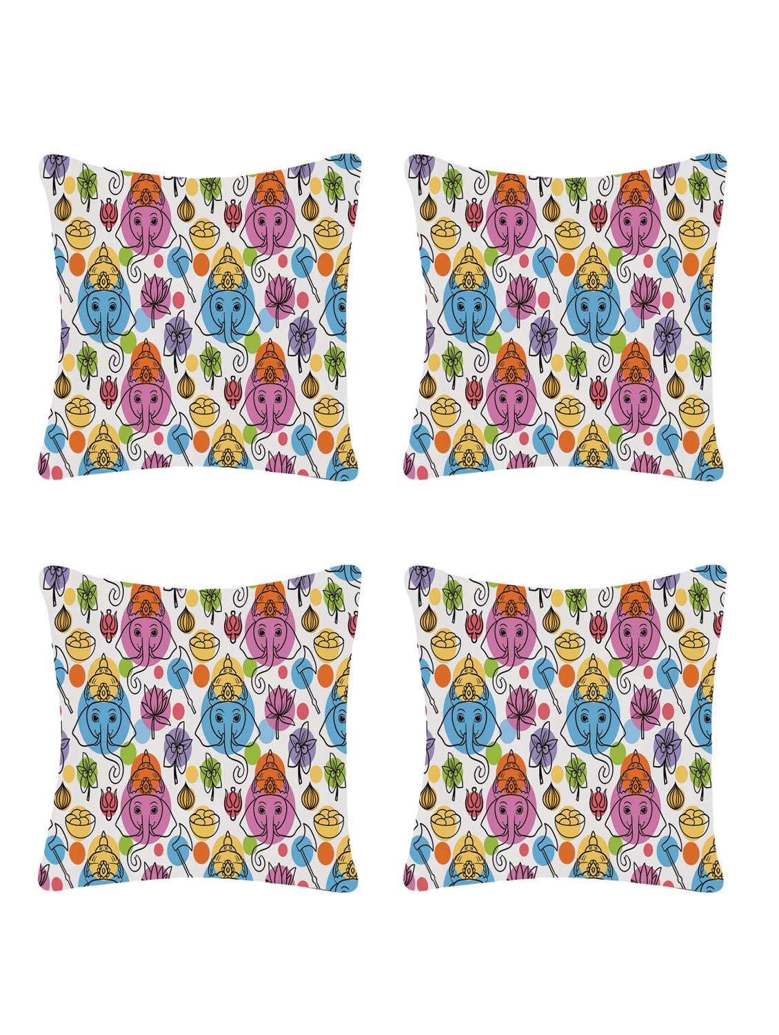 ambbi collection digitally religious printed set of 4 cushion cover