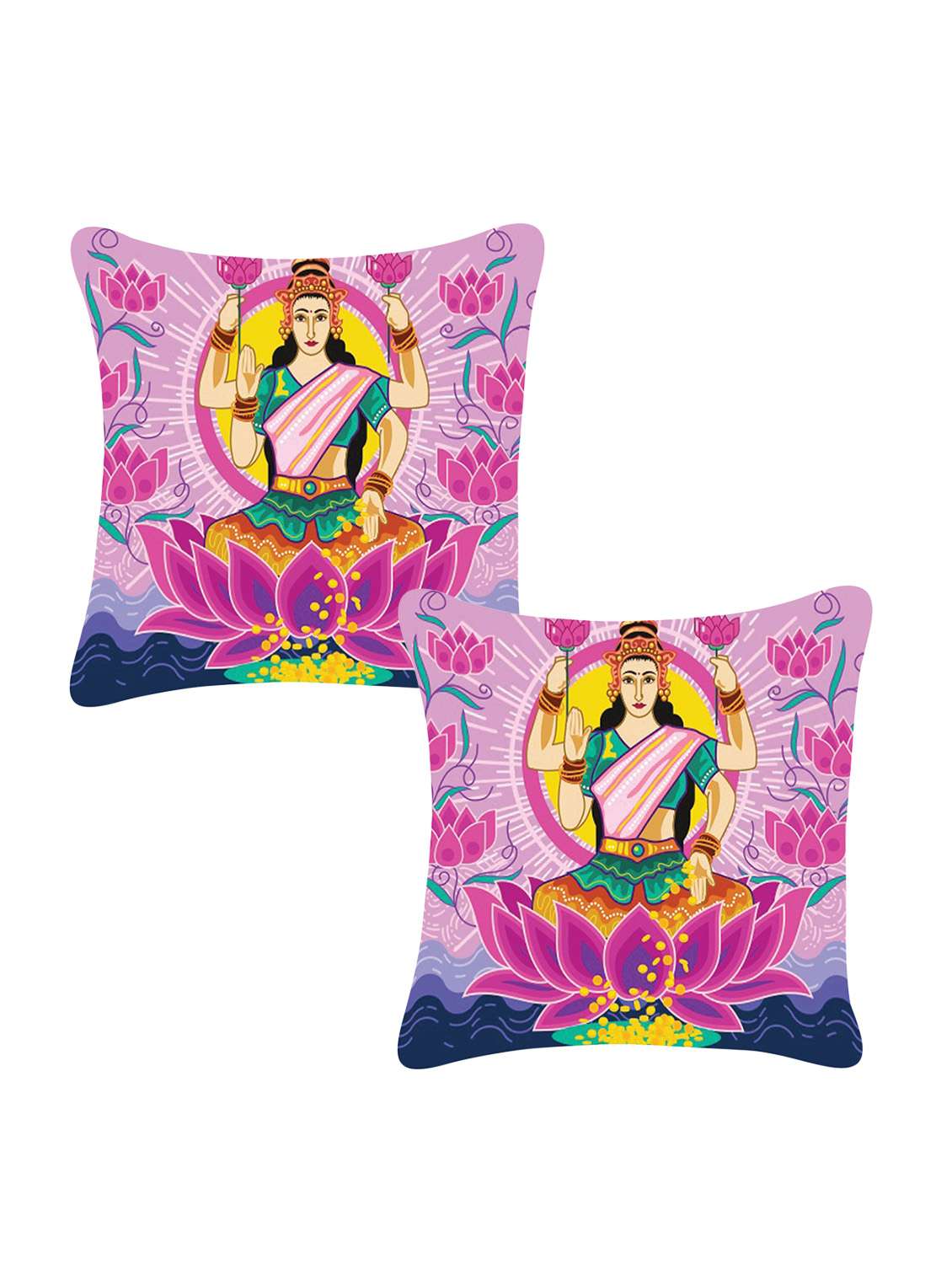 ambbi collection digitally religious printed set of 2 cushion cover