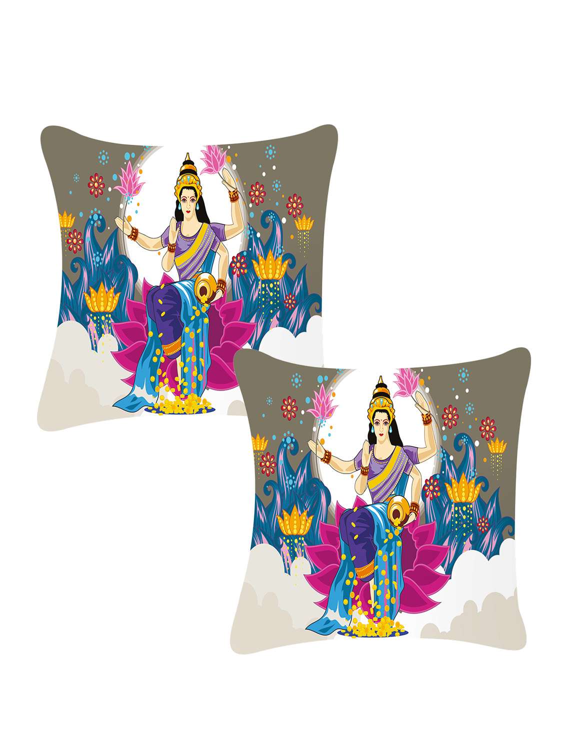 ambbi collection digitally religious printed set of 2 cushion cover