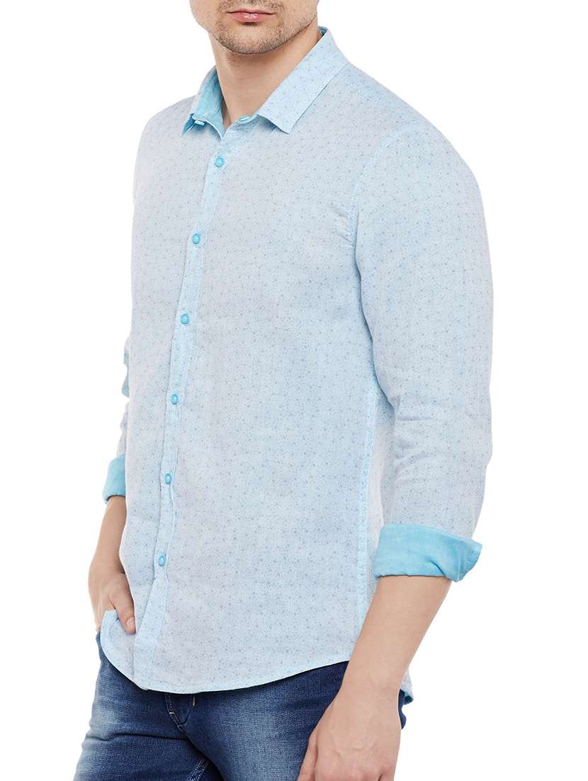blue cotton casual shirt - 13834893 -  Standard Image - 1
