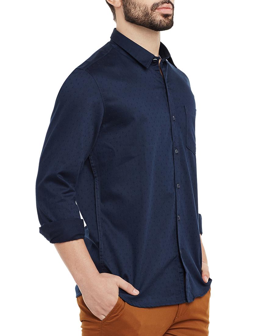 blue cotton casual shirt - 13834903 -  Standard Image - 1