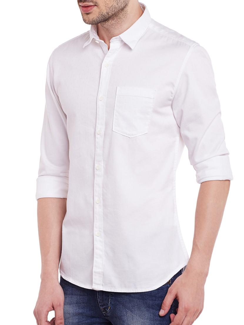 white cotton casual shirt - 13834904 - Standard Image - 1