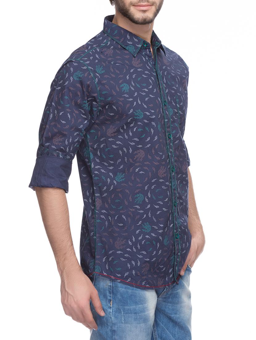 blue cotton casual shirt - 13834916 - Standard Image - 1