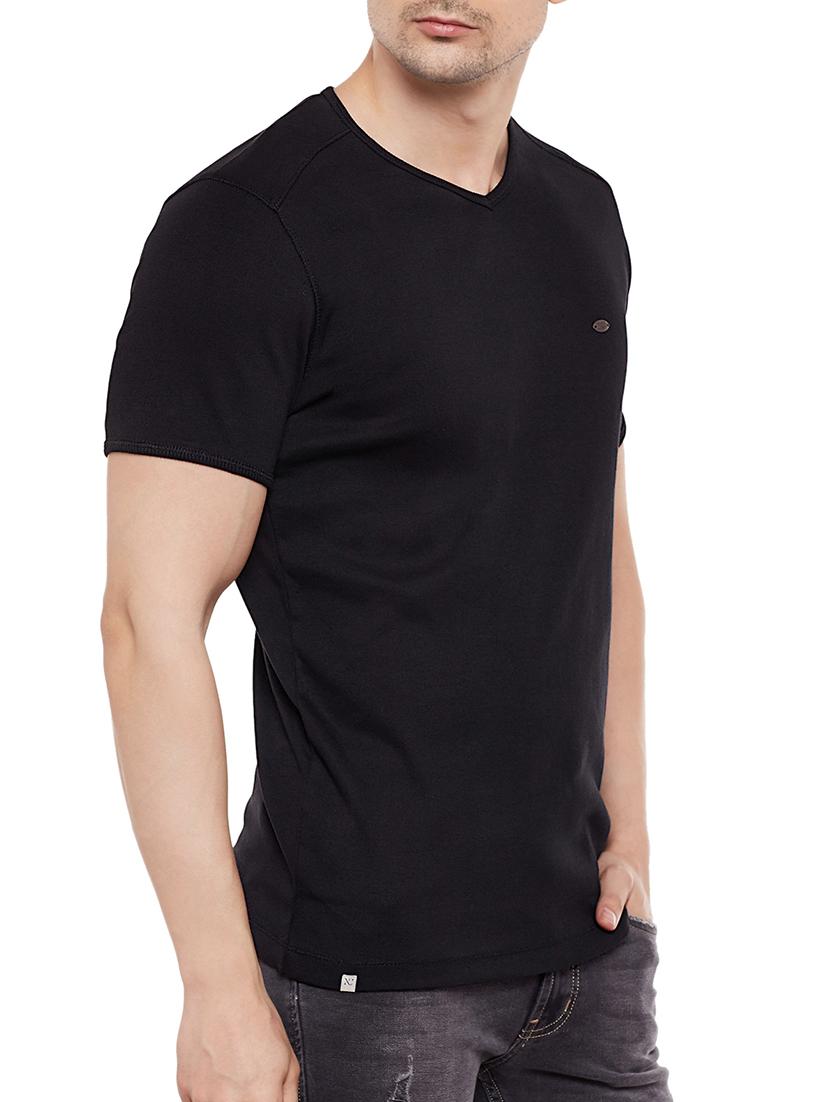 black cotton t-shirt - 13834973 - Standard Image - 1