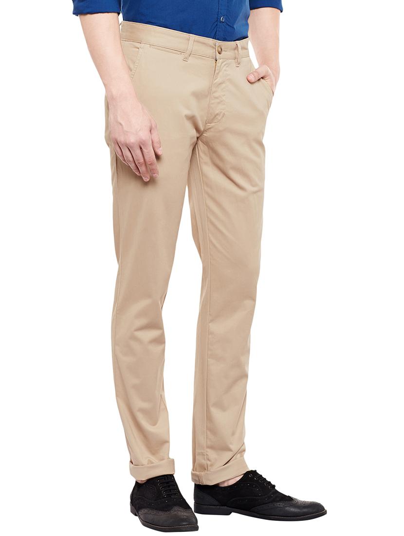 beige cotton casual trouser - 13835026 - Standard Image - 1