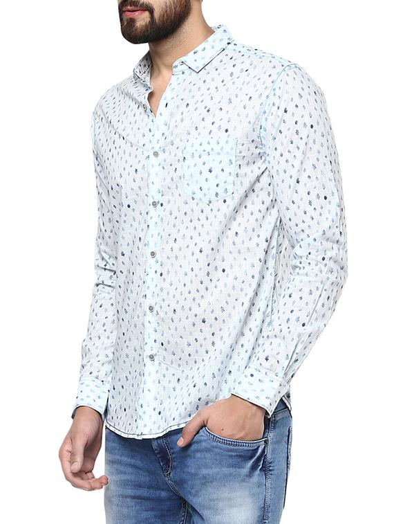 blue cotton casual shirt - 13835765 - Standard Image - 1