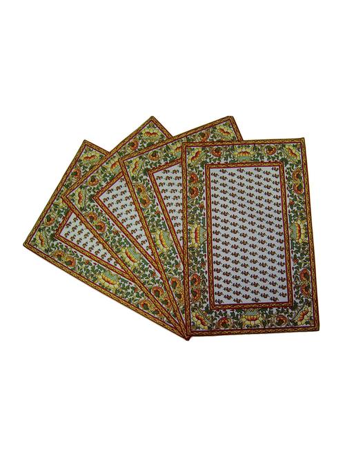 florals printed cotton table mat set of 6 pcs - 13838866 - Standard Image - 0