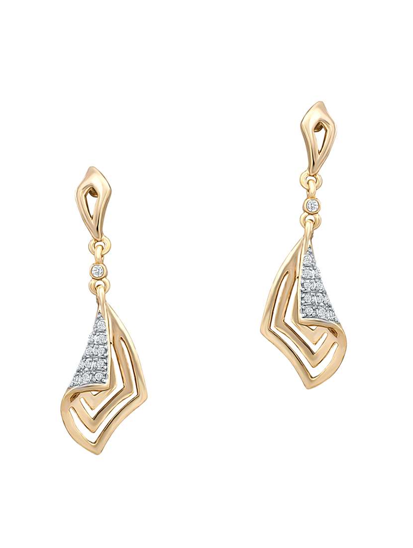 gold plated drop earrings