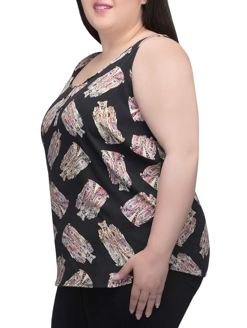 multicolored printed regular top - 13843111 -  Standard Image - 1