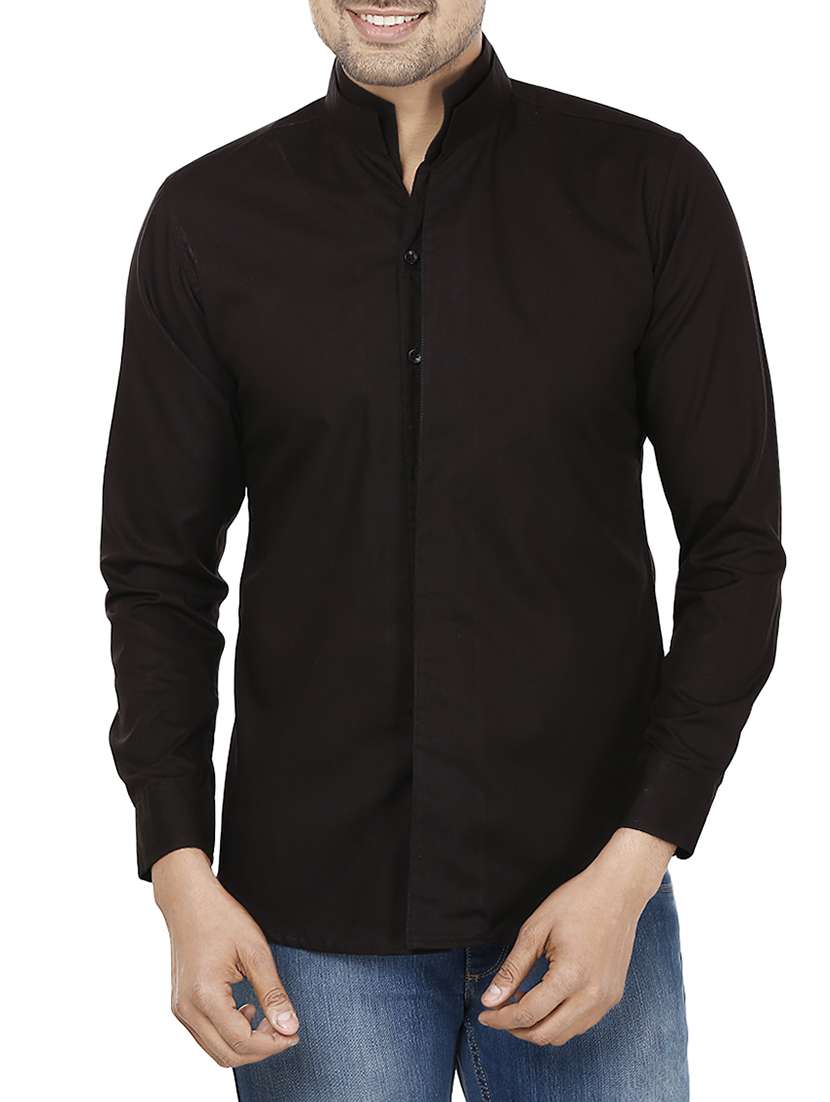 black cotton casual shirt
