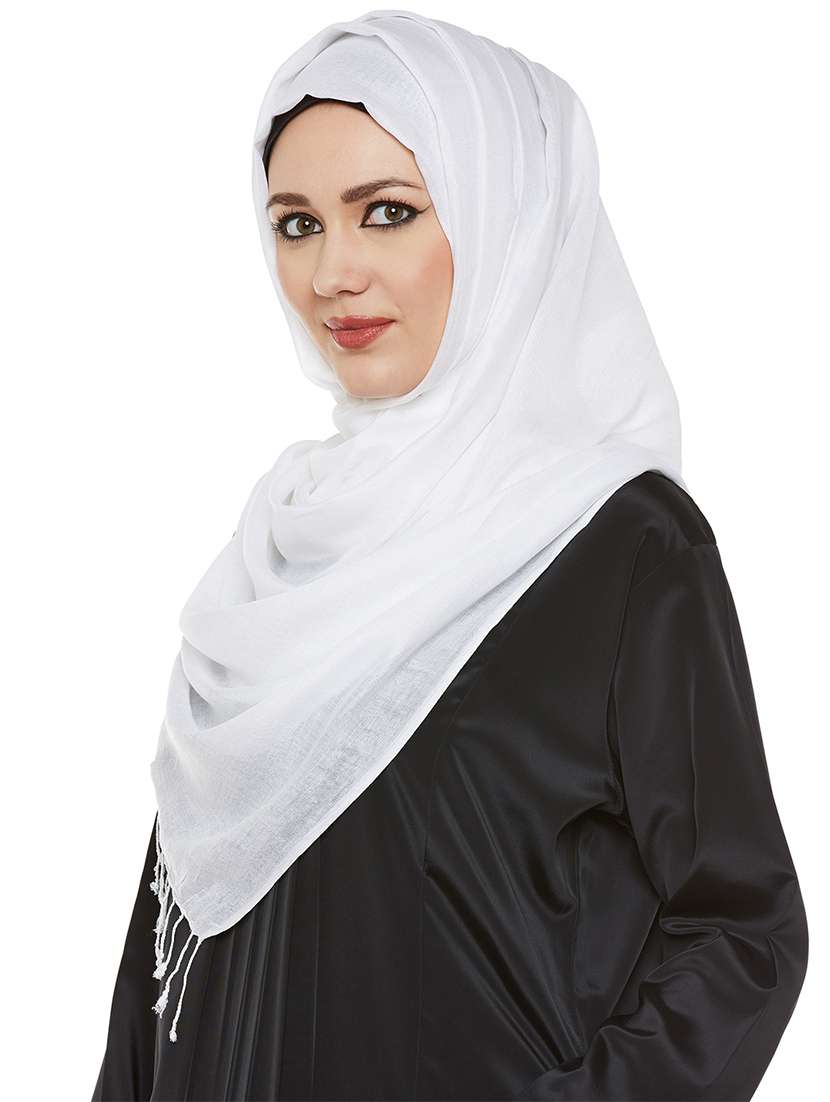 momin libas printed white jersey scarf - 13847550 -  Standard Image - 1