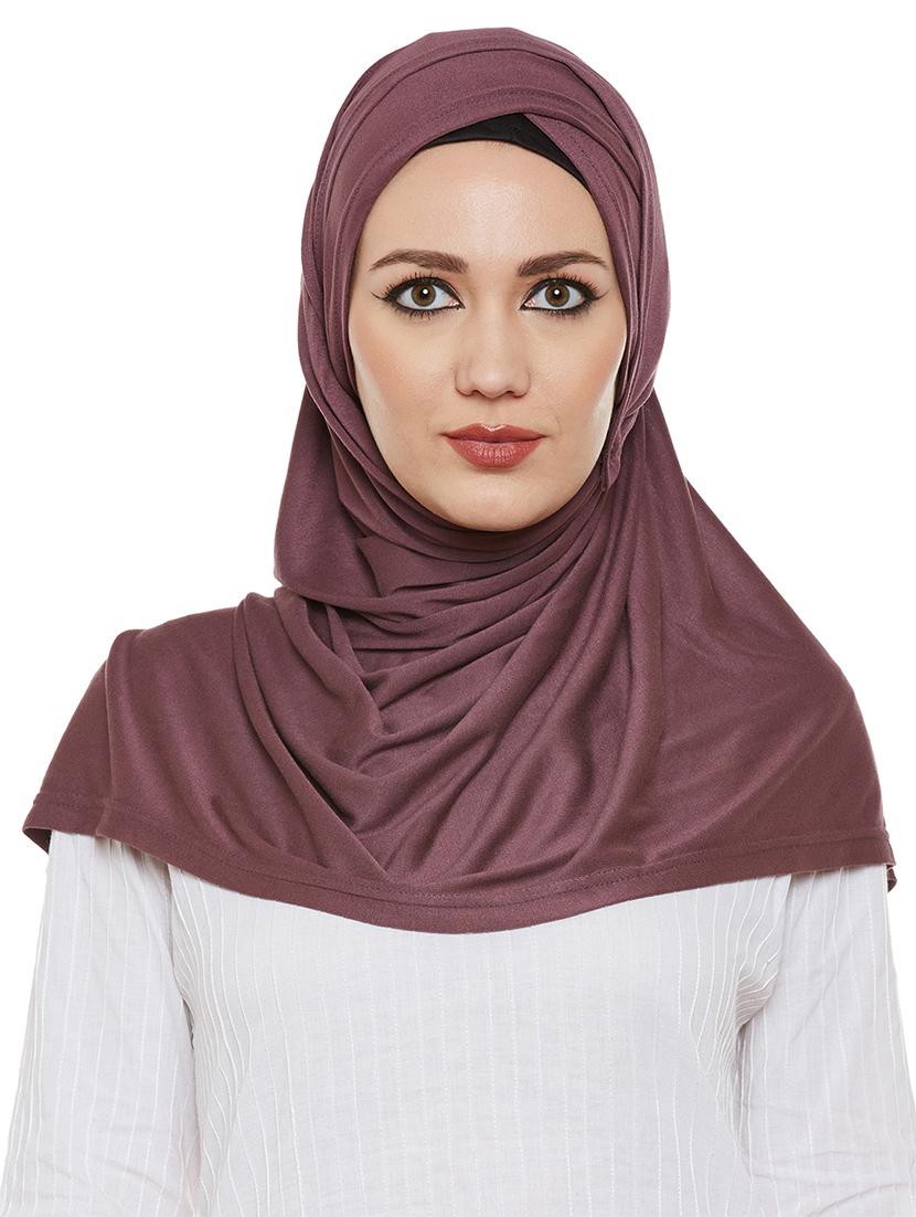 momin libas brown jersey scarf - 13847555 -  Zoom Image - 0