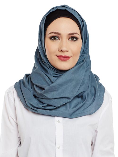 momin libas blue cotton scarf - 13847570 - Standard Image - 0