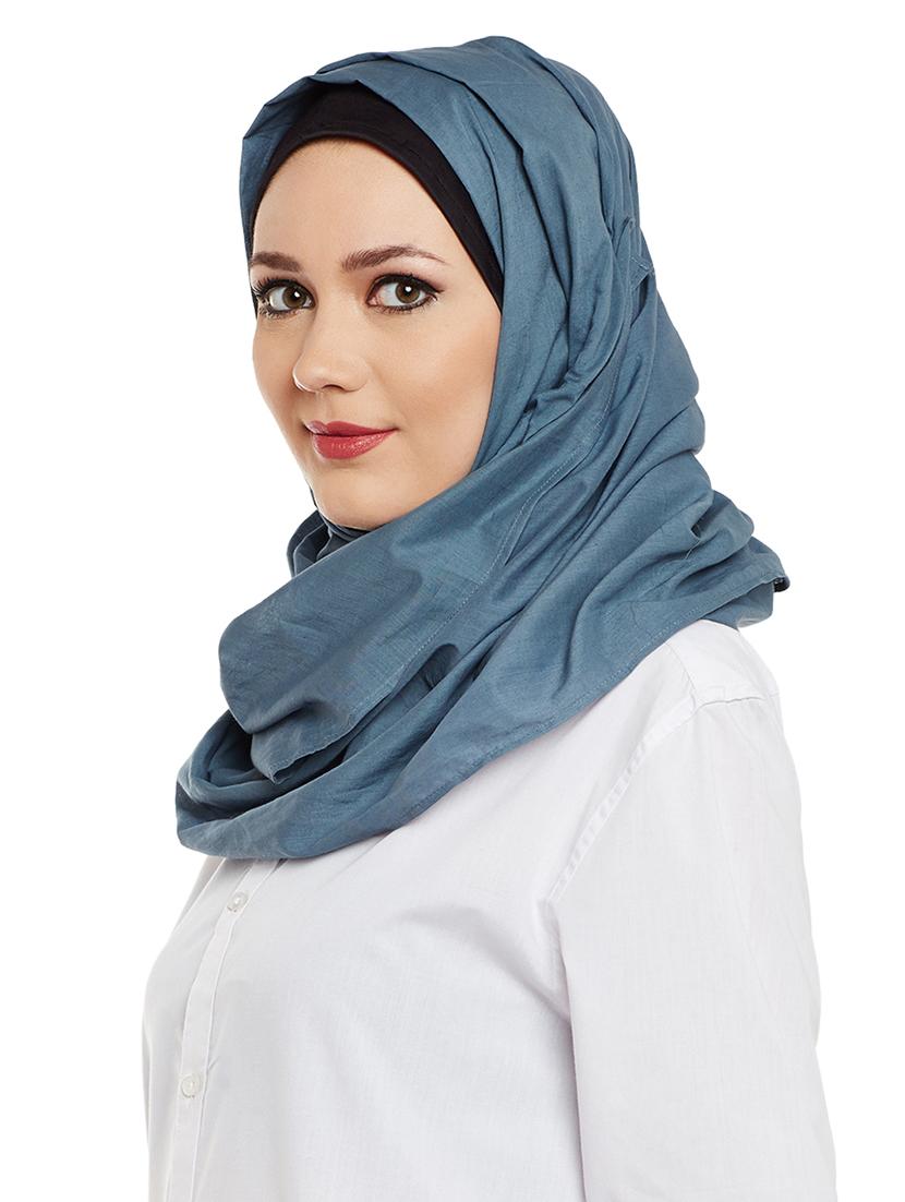 momin libas blue cotton scarf - 13847570 - Standard Image - 1