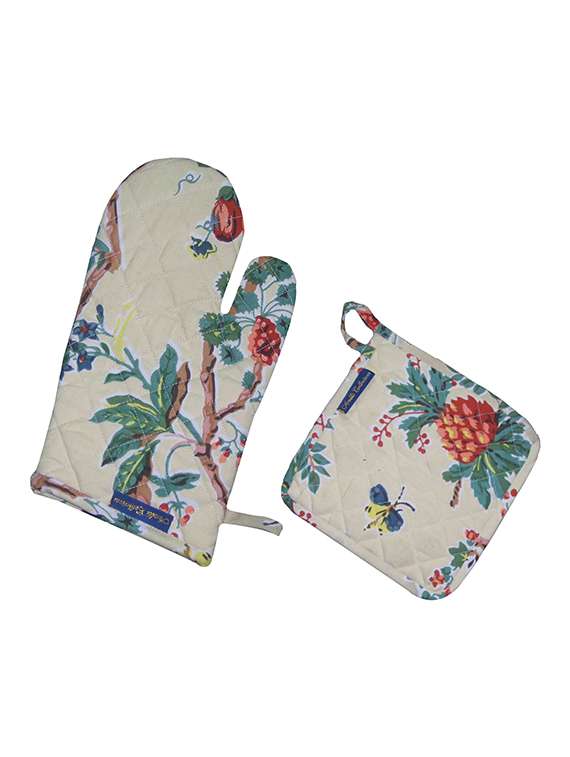 ambbi collection digitally printed mitton and pot holder