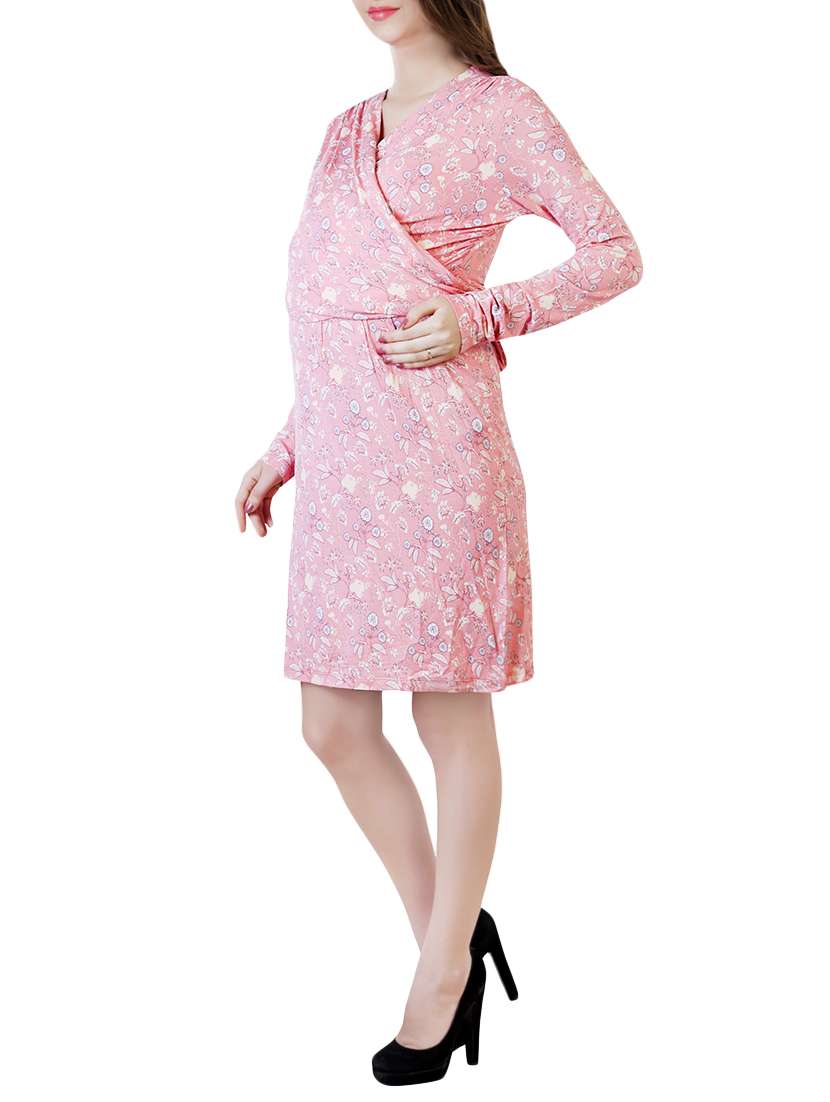 pink viscose maternity wear - 13853783 -  Standard Image - 1