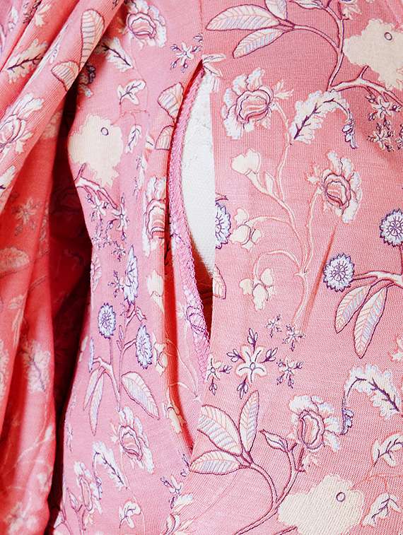 pink viscose maternity wear - 13853783 - Standard Image - 6