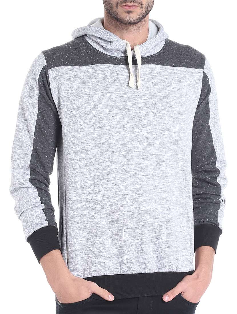 grey melange cotton sweatshirt