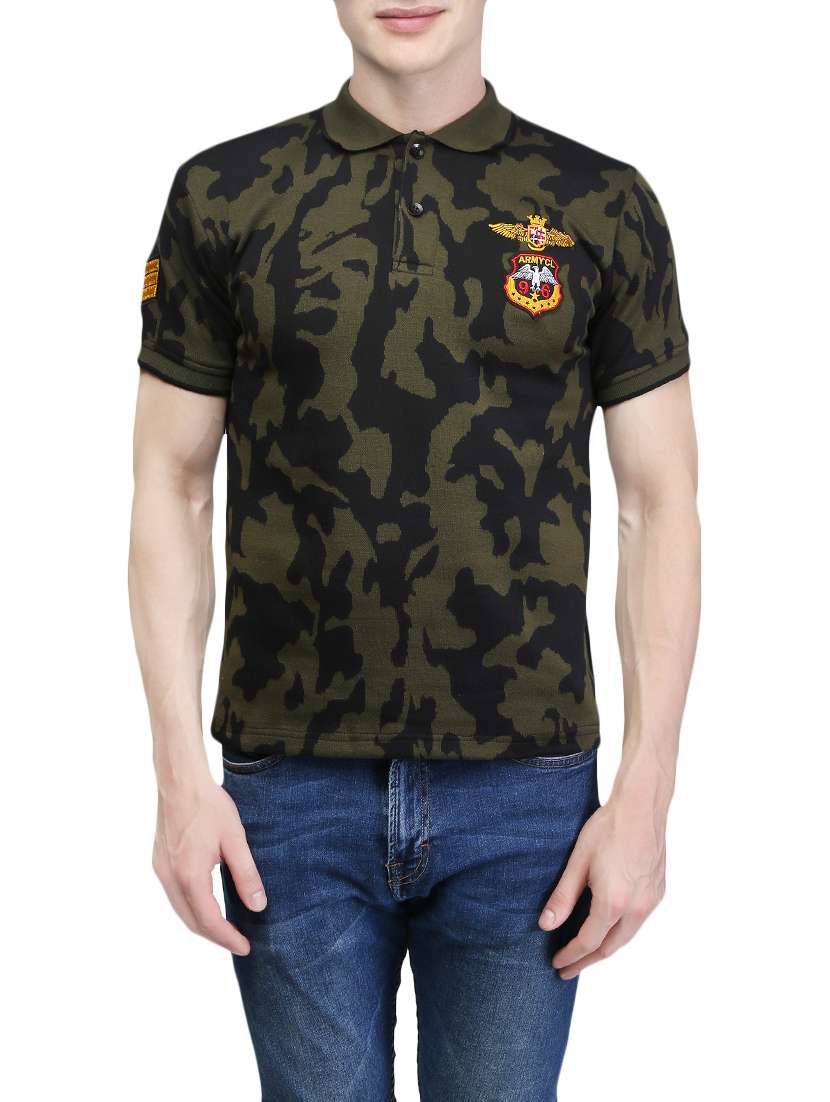 olive green cotton  t-shirt