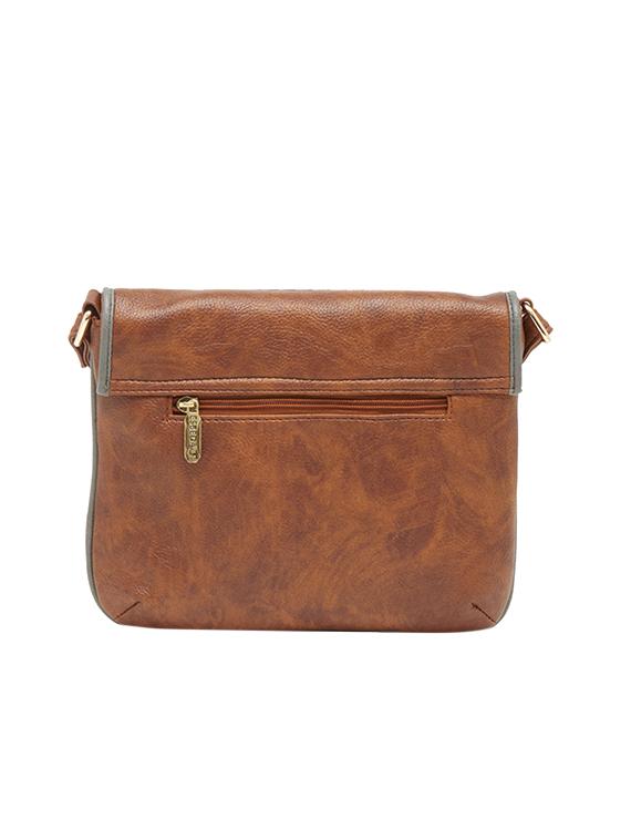 brown leatherette regular sling bag - 13860105 - Standard Image - 1