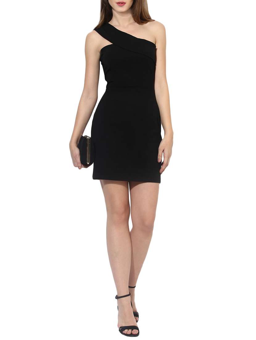 single shoulder sheath dress