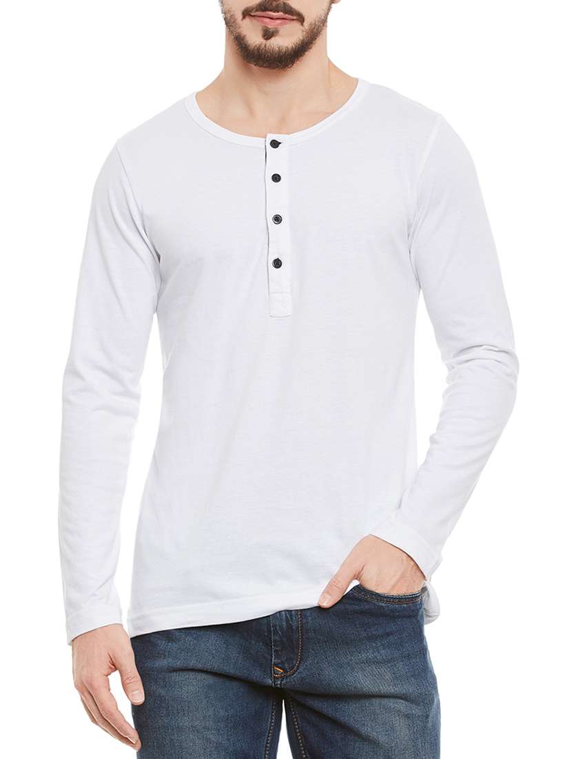 solid white cotton t-shirt