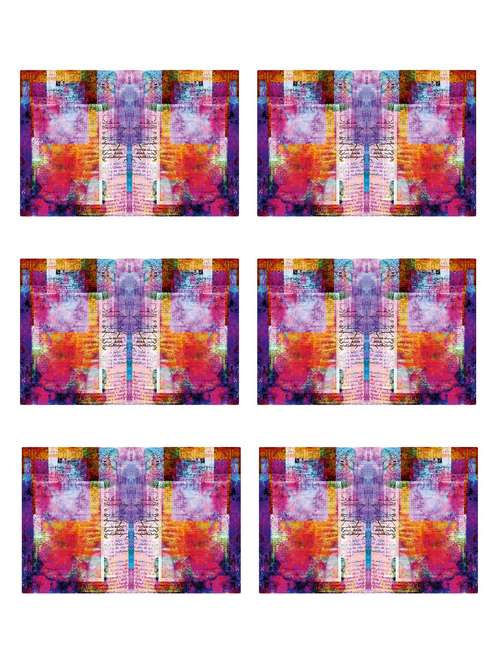 ambbi collections printed polyester placemat set of 6 pcs - 13879786 -  Standard Image - 0