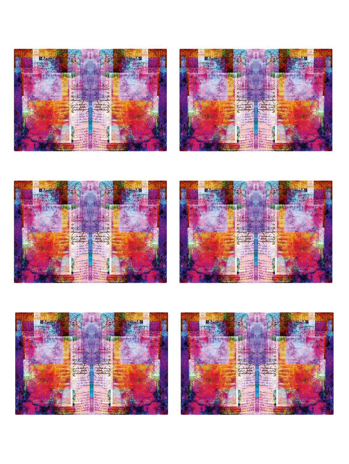 ambbi collections printed polyester placemat set of 6 pcs - 13879786 -  Zoom Image - 0
