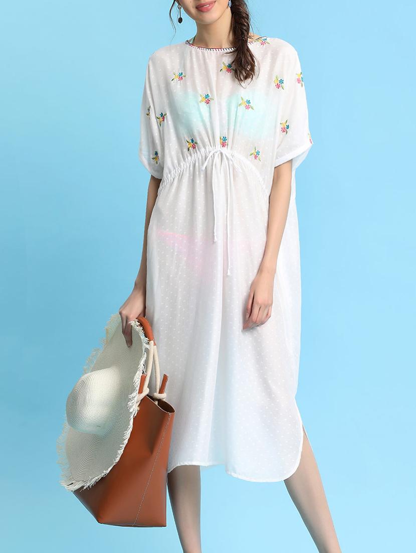 vajor white rayon coverup