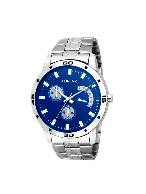lorenz mk-1010a x3 blue stainless steel analog watch-for men - 13886126 -  Standard Image - 0