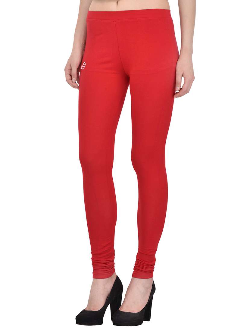 red cotton lycra leggings - 13891102 -  Standard Image - 1