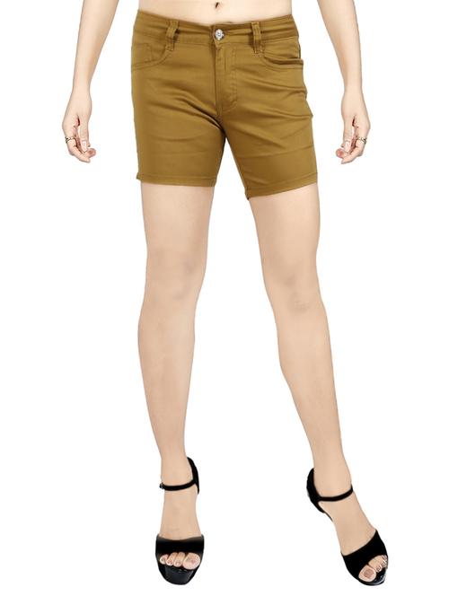 brown cotton regular shorts - 13893681 -  Standard Image - 0