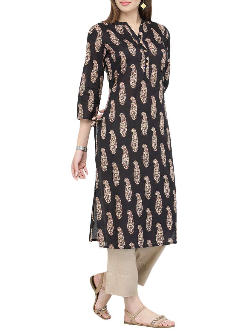 paisley printed kurta pant set - 13896251 -  Standard Image - 1