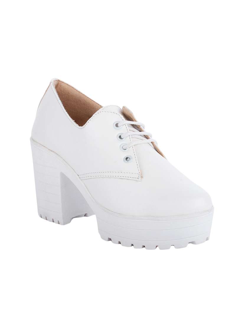 white faux leather laceup sandals