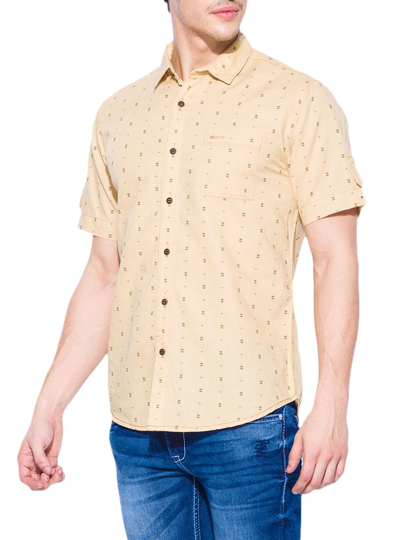 beige cotton casual shirt - 13900730 - Standard Image - 1
