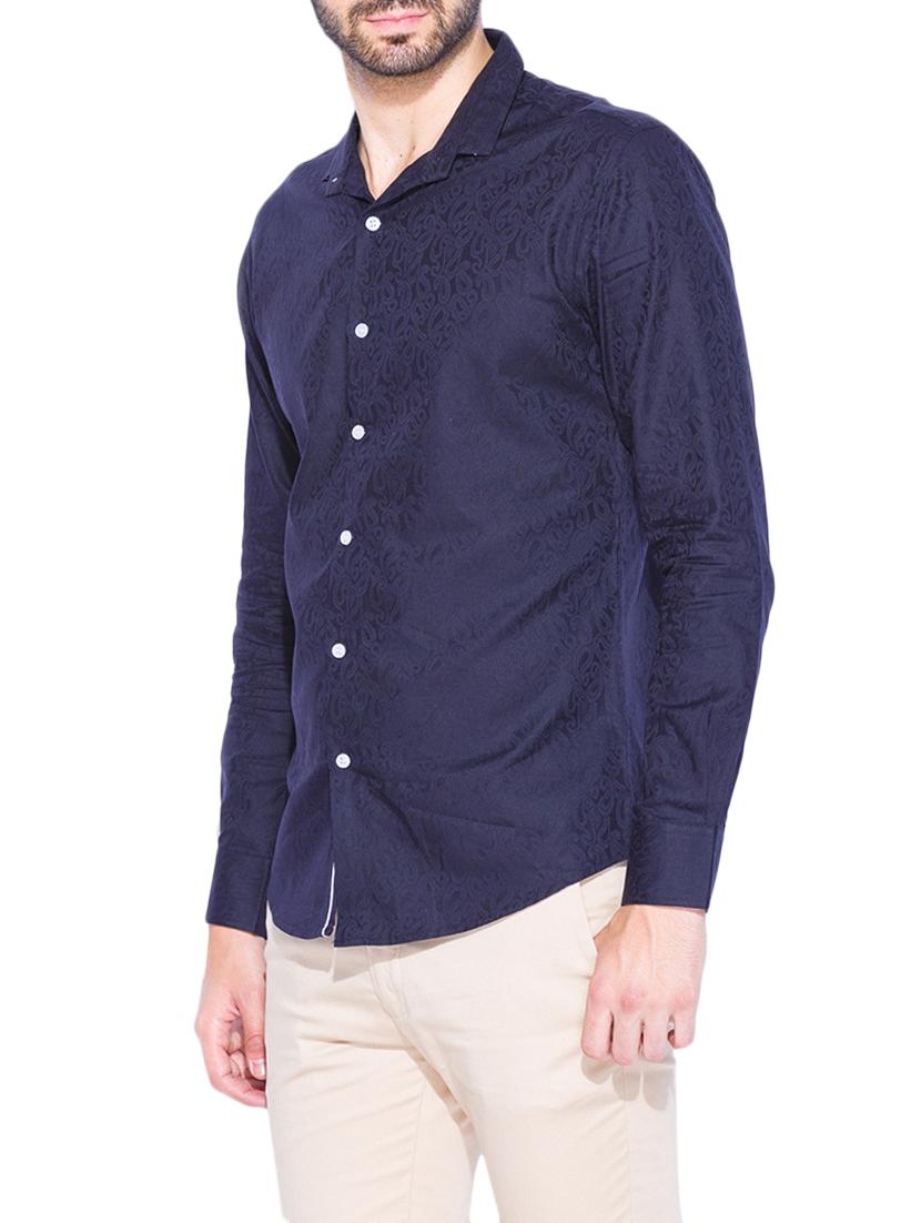 dark blue cotton casual shirt - 13900764 -  Standard Image - 1