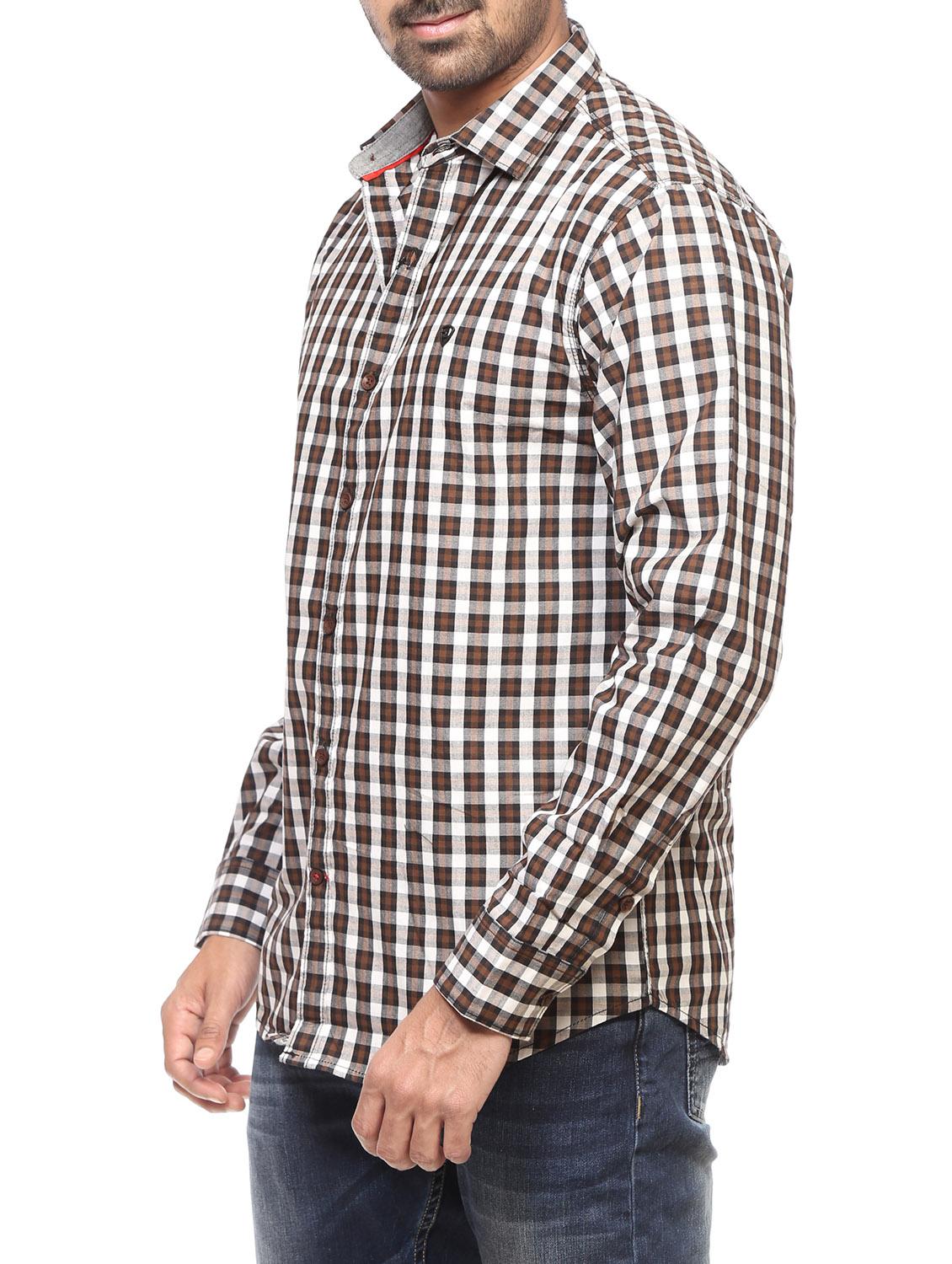 brown cotton casual shirt - 13900778 -  Standard Image - 1