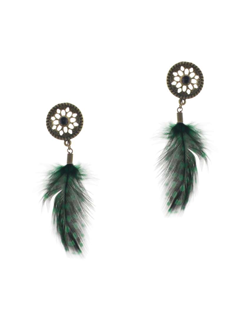 multi colored metal drop earrings - 13902648 - Zoom Image - 0