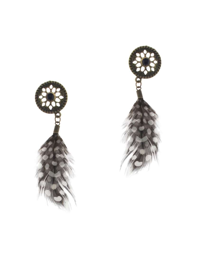 black metal drop earrings - 13902651 - Zoom Image - 0