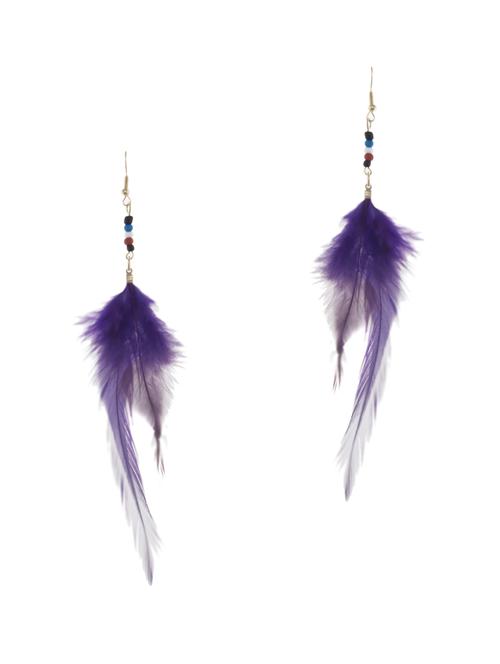 purple metal drop earrings - 13902667 - Standard Image - 0