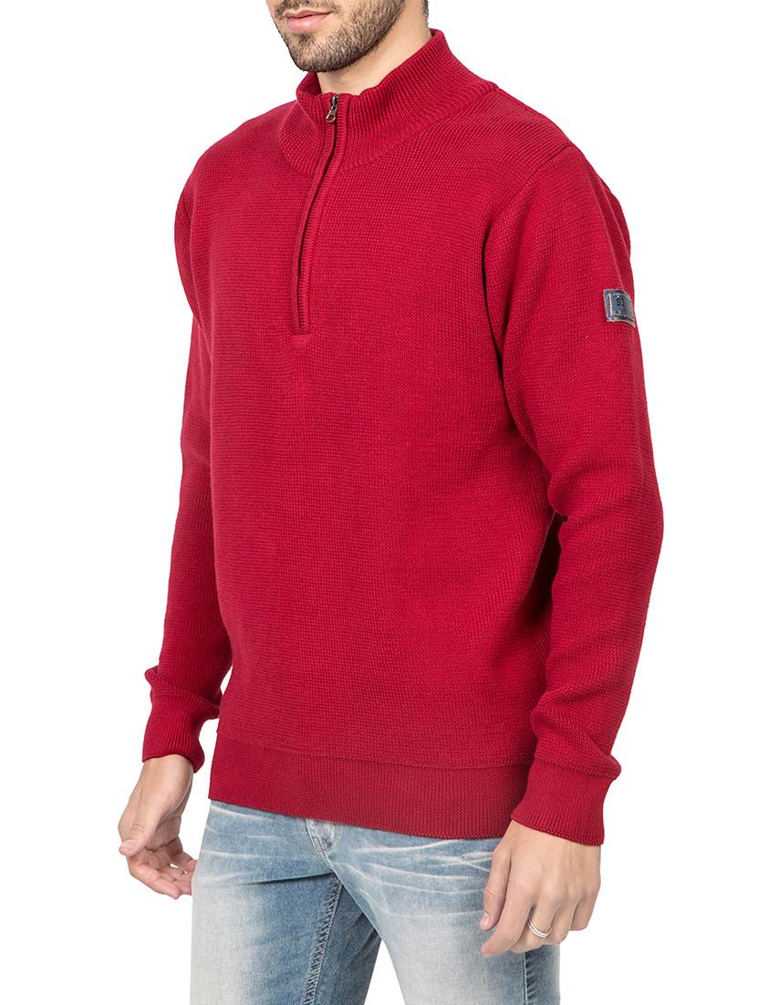 solid red cotton pullover - 13910124 - Standard Image - 1