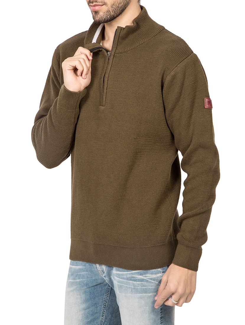 solid brown cotton pullover - 13910125 - Standard Image - 1