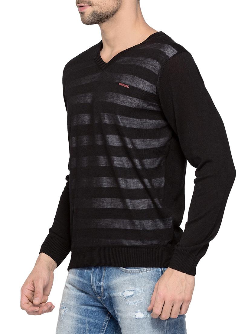 black striped cotton pullover - 13910132 -  Standard Image - 1