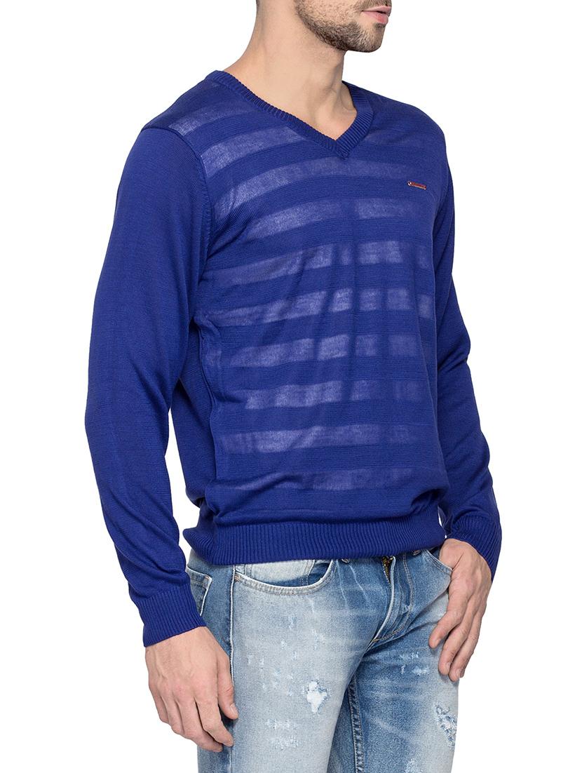 dark blue cotton striped sweatshirt - 13910133 -  Standard Image - 1