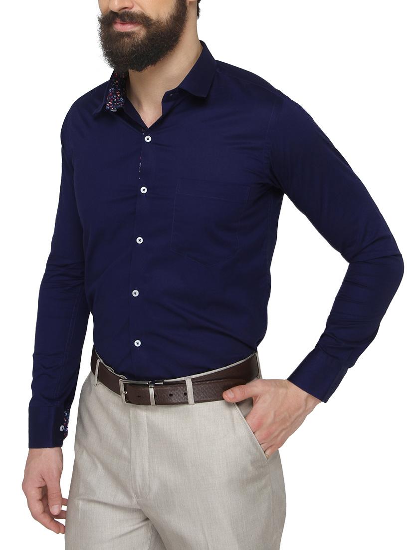 blue cotton casual shirt - 13911002 - Standard Image - 1